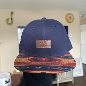 Vans Navy SnapBack Hat with Aztec Brim
